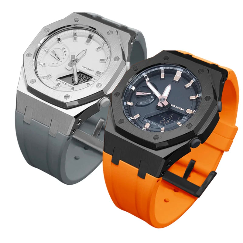 GMAS2100 Resin Strap for GMA-S2100 GA-2100 Rubber Strap Silicone Band Watch Bracelet Modified Accessories