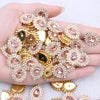 Hot Sale Flatback Claw Glass Rhinestones 7x10mm 200pcs Sew on Tear Shiny Crystals Gold Base for Bags & Clothes