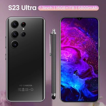 2023 New 3g 4g 5g Android Cell Phone Celular Low Price Telephone S23 Ultra 1TB 7.2 Inch Smart Phone