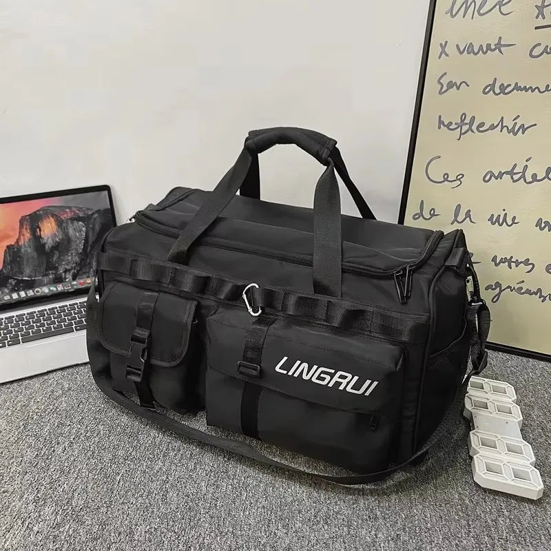 Women Yoga Sports Handbags Travel Fitness Training Shoulder Crossbody Bags Shoes Storage Pocket Luggage Handbag Dry Wet Gym Bag