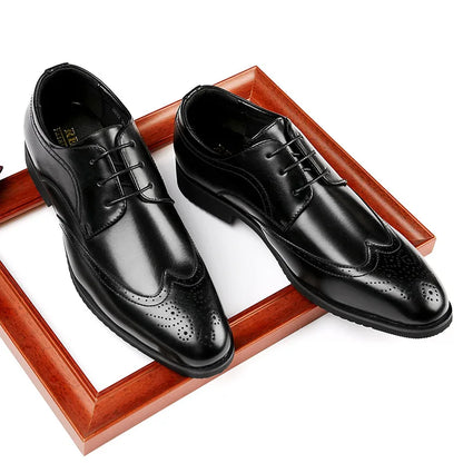 Brogue Pattern Classy Dress Shoes for Men Comfortable Wedding Occasion Men Formal Dress Shoes
