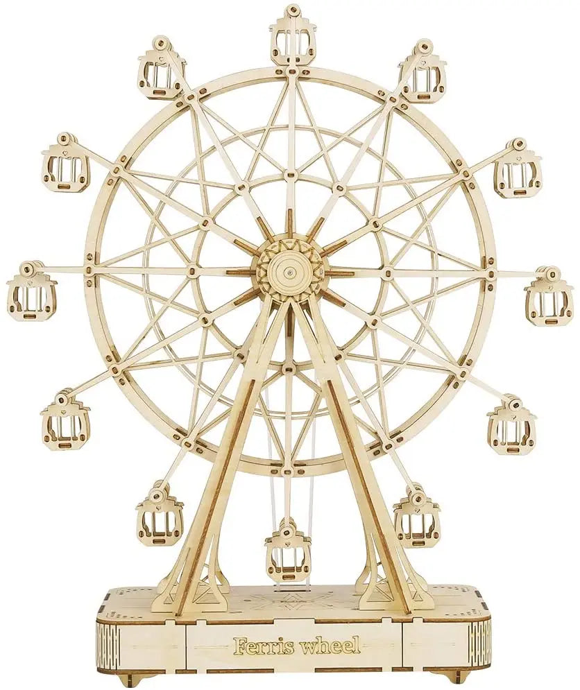 Robotime 3D DIY Wood Crafts Assembly Model Educational Kids Toys Ferris Wheel Wooden Toys 3D  Puzzles for Dropshipping