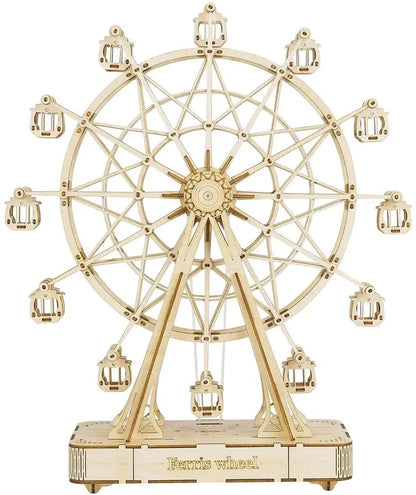 Robotime 3D DIY Wood Crafts Assembly Model Educational Kids Toys Ferris Wheel Wooden Toys 3D  Puzzles for Dropshipping