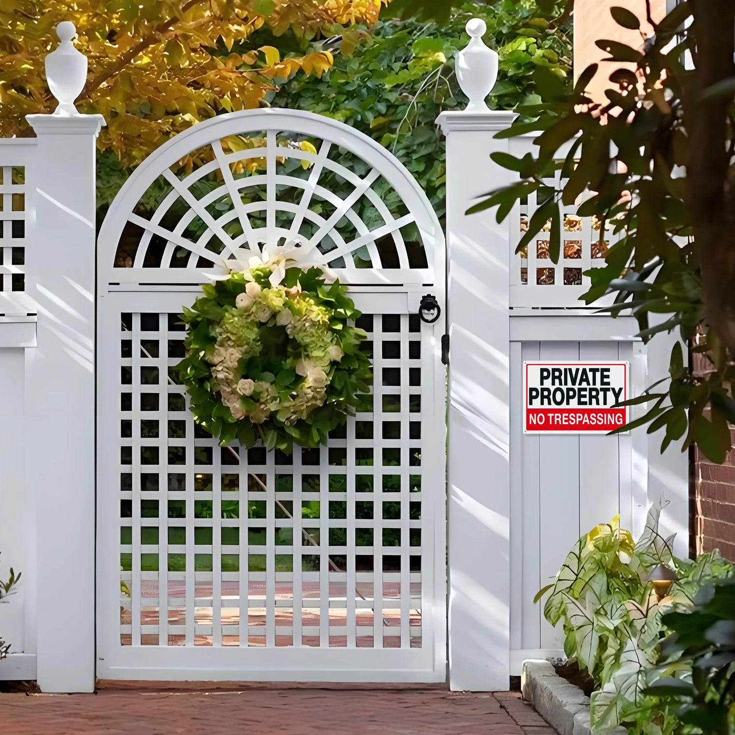 USA Warehouse Free Shipping Stainless Steel Private Property No Trespassing Sign  Durable    Fast Shipping Warning Signs