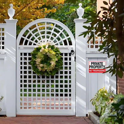 USA Warehouse Free Shipping Stainless Steel Private Property No Trespassing Sign  Durable    Fast Shipping Warning Signs