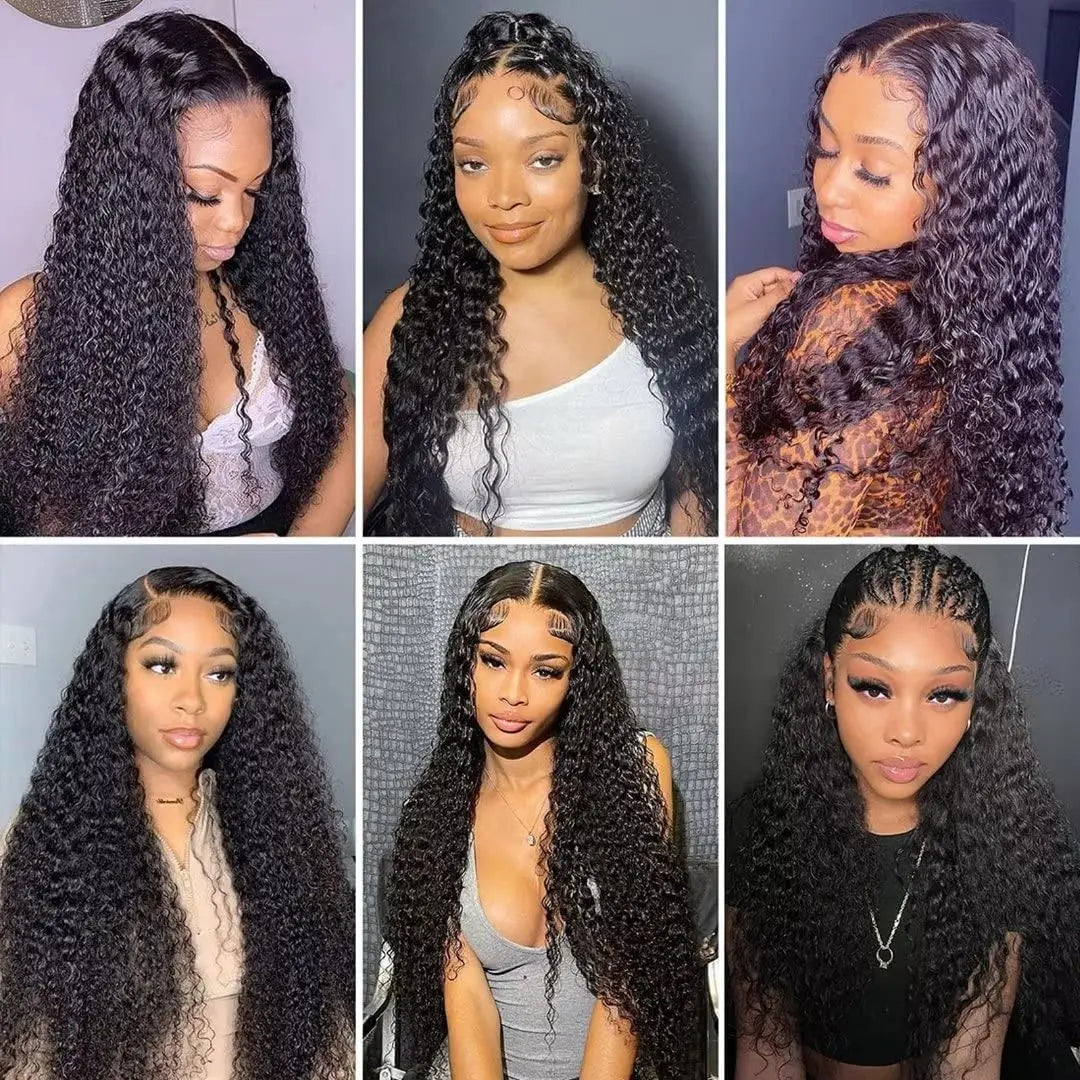 Natural Raw Indian Water Wave Curly Wig 13x6 Glueless HD Full Lace Front Human Hair Wig Lace Frontal Virgin Hair Wigs Vendor