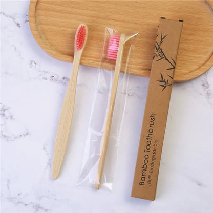 Eco-friendly Travel Hotel Soft Bristle Bamboo Toothbrush With Cheap Price