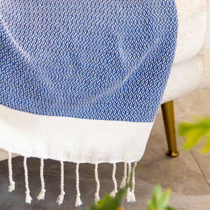 High Quality Modern Vintage Style Turkish Tassel Design Bed Blanket Wholesale Cotton Blanket