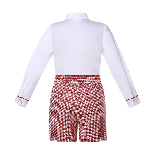 Wholesale new Boy Gift 2 Pieces Matching Short Pants Sets for Kids Formal Outfit 2-8Y 1BAG=1PCS