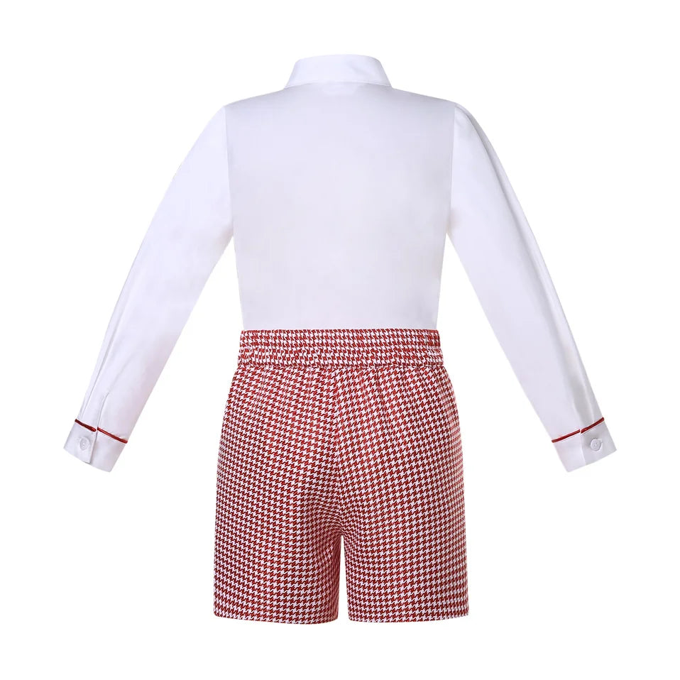 Wholesale new Boy Gift 2 Pieces Matching Short Pants Sets for Kids Formal Outfit 2-8Y 1BAG=1PCS