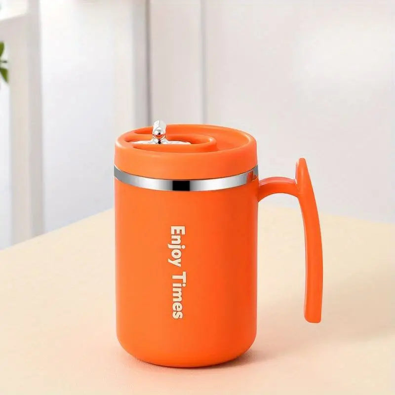 Stainless Steel Double-Layer Tea Cup with Lid and Tea Infuser Random Gift