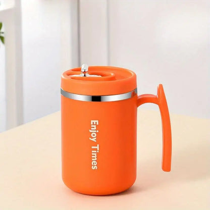 Stainless Steel Double-Layer Tea Cup with Lid and Tea Infuser Random Gift