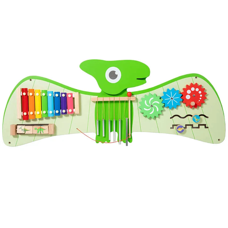 Early Education Wood Set for Kindergarten Dinosaur Puzzle Wall Teaching Aids Science Area Music Enlightenment Educational Toys