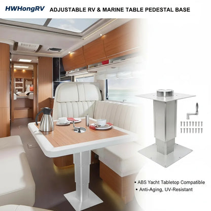 HWHongRV High Quality Wholesale Aluminum Alloy RV Accessories Hand Crank Tatami Lifting Table with Manual Handle
