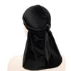 Elastic Satin Durag, Long Tail Pirate Cap for Men & Women, Silky Smooth Hair Wrap & Wave Builder