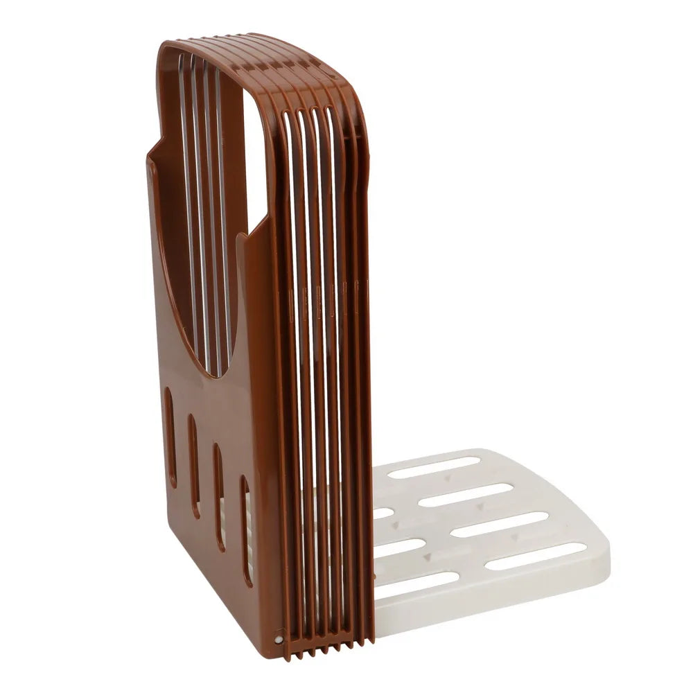 Toast Bread Slicer Stand Foldable Loaf Cutter Rack Baking Tool Cutting Guide Plastic Slicing Tool