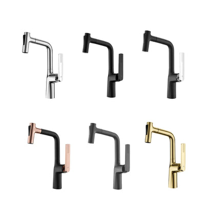 Polished Gold Single Handle Kitchen Mixer Faucet Brass Kitchen Sink Faucet Taps