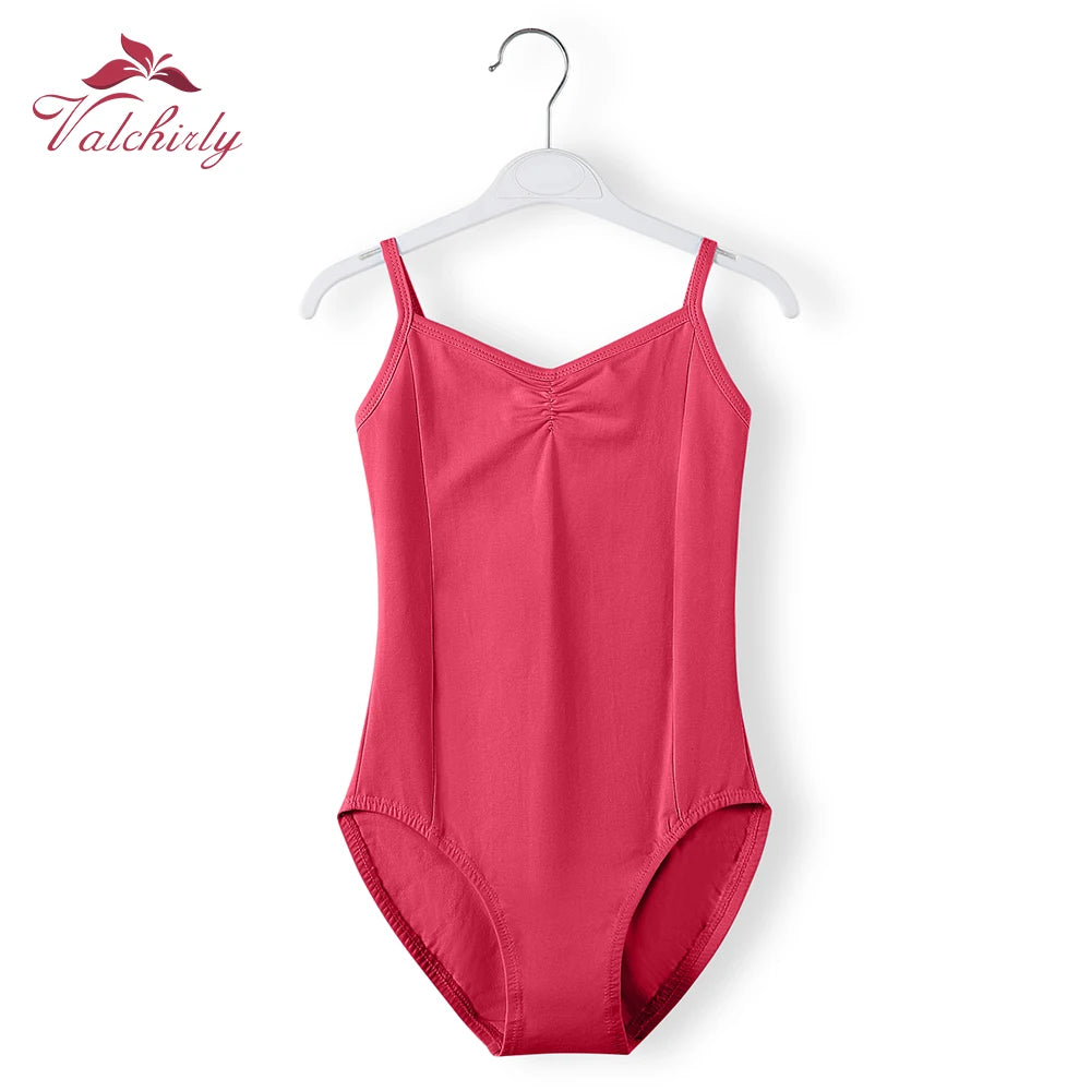 New Girls Camisole Ballet Leotard Dancewear Cotton Gymnastics Leotard Strap Ballet Leotard Dress