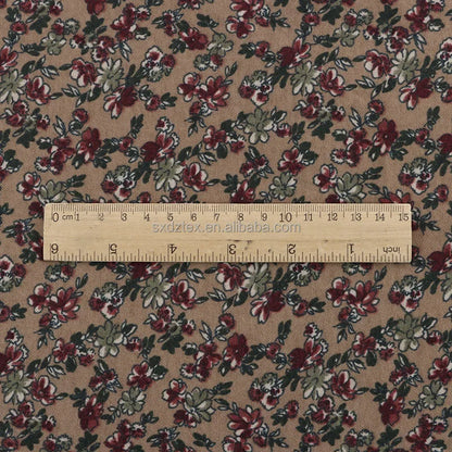 Fast Delivery High Quality Plain Active Staining Cotton Flannel Floral Fabric Casual Wear Cotton Shirt