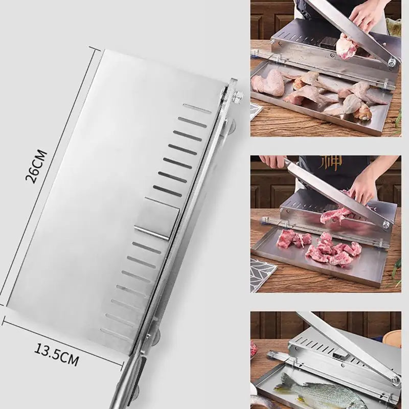 Stainless Steel Meat Slicer Meat Slicer Bone Cutting Machine Minced Lamb Bone Meat Cutter Chicken Duck Fish Ribs Lamb Cutting