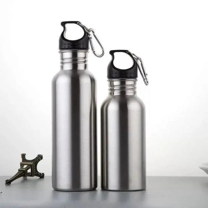 Silver Sports Water Bottles Portable Light Water Bottles Large Capacity Outdoor Kettle Bottle