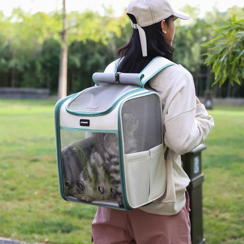 Innovative Traveler Backpack Pet Carrier for Cats and Dogs Collapsible Outdoor Breathable Pet Carrier Backpack