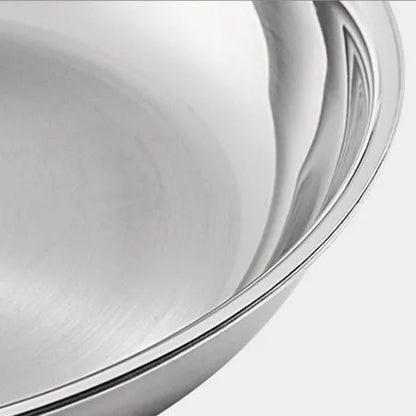 Professional Non-coating Pan 304 Stainless Steel Fry Pan 3 ply Steel 304 Stainless Steel Cooking