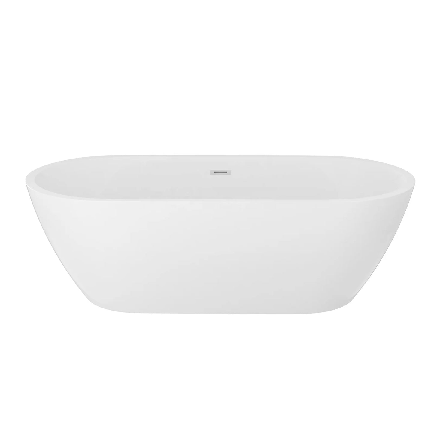 Sarlai Group  67-Inch Freestanding Acrylic Bathtub Eco-Friendly Portable Design 60gal+ Capacity Modern Glossy White