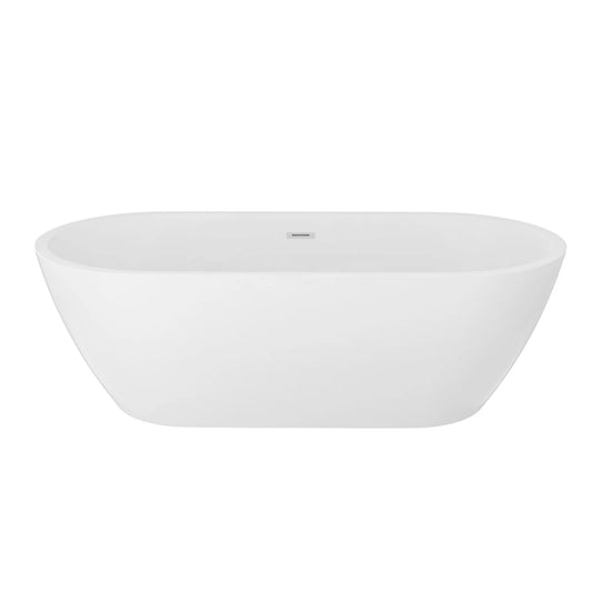 Sarlai Group  67-Inch Freestanding Acrylic Bathtub Eco-Friendly Portable Design 60gal+ Capacity Modern Glossy White
