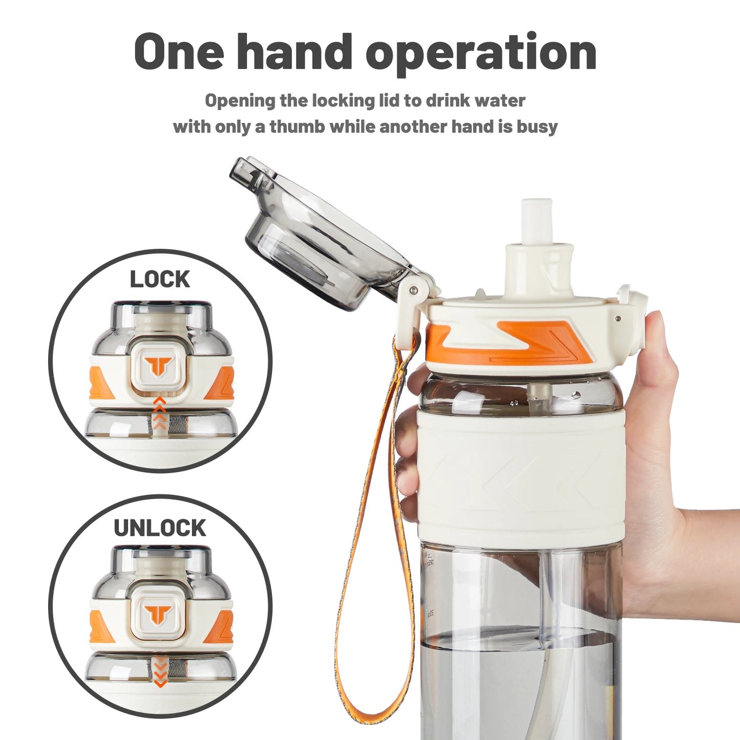 Wholesale Large Capacity 600ml 800ml 1L Tritan Gym Water Bottle Customized Logo for Workouts Travel Applicable for Hiking