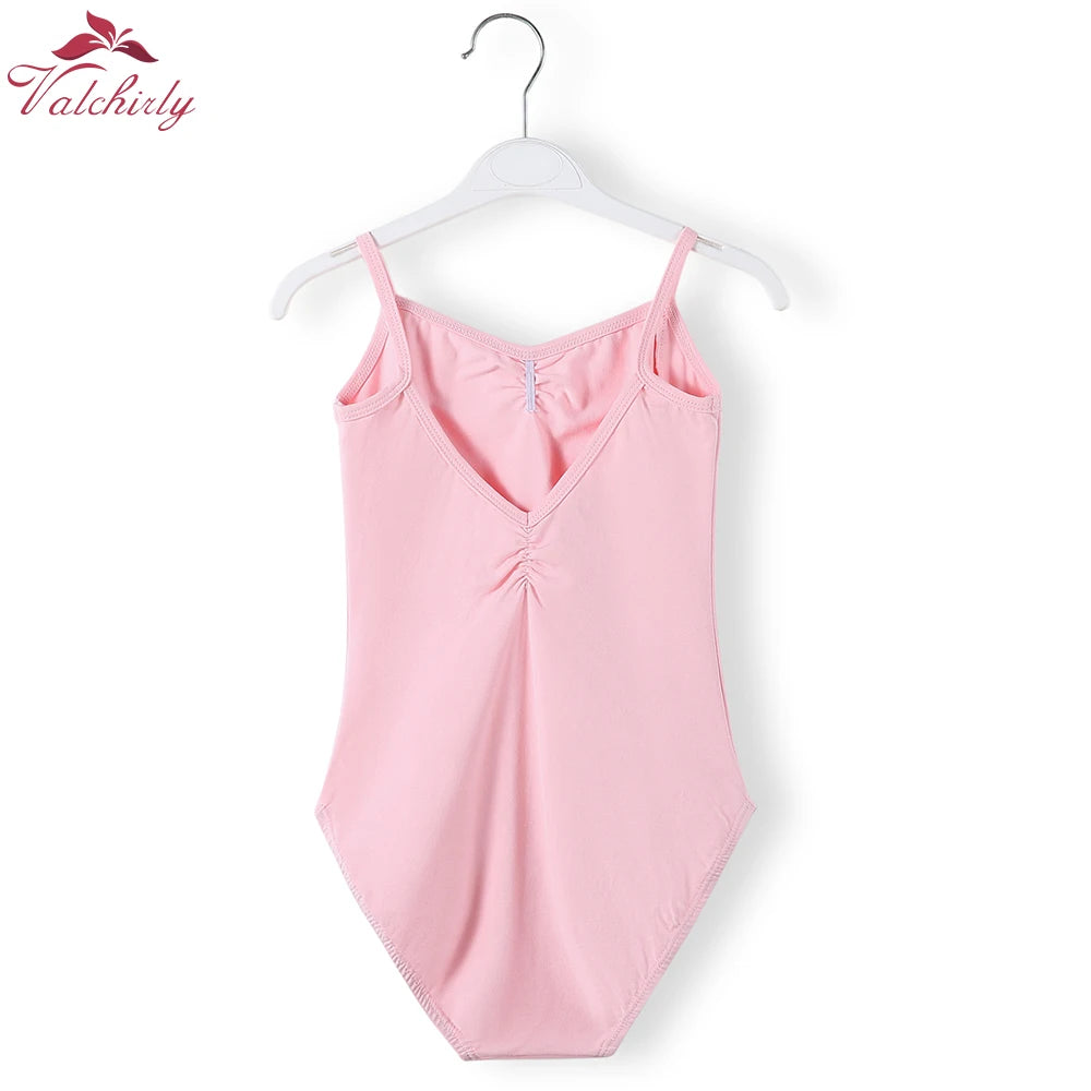 New Girls Camisole Ballet Leotard Dancewear Cotton Gymnastics Leotard Strap Ballet Leotard Dress