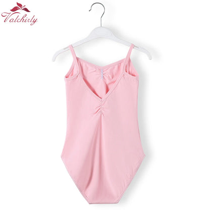 New Girls Camisole Ballet Leotard Dancewear Cotton Gymnastics Leotard Strap Ballet Leotard Dress