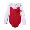 new Pettigirl Red Color Baby Popular Romper Popular Romper Baby Two-pieces Set for 6M-3Y Boys and Girls 1BAG=1PCS