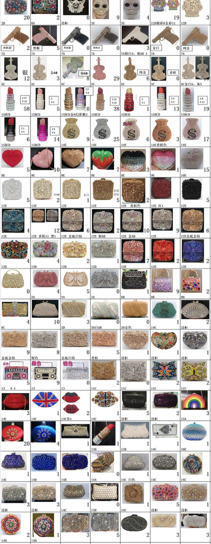Factory Luxury Clutches Evening Bags Pink Heart Rhinestone Bag Heart Shape Purse Crystal Handbag Party Bags Women