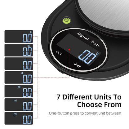 Wholesale 3kg 0.1g Accuracy Stainless Steel Platform Multifunction Kitchen Scale Digital Food Scale
