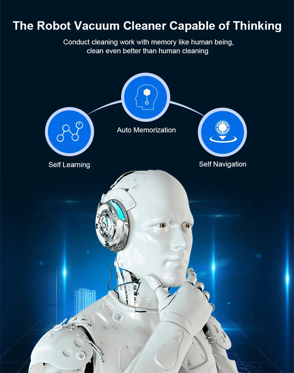 Liectroux M7S Robot Vacuum Cleaner,Smart Dynamic Navigation,4000Pa,Wet Mop,WiFi,Silent,Work with Alexa & Google Home