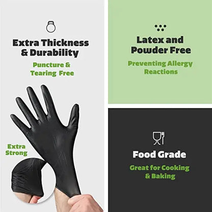 6 Mil Finger Texture Mechanical Heavy Duty Industry Tattoo Custom logo Latex Free Powder Free Nitrile Disposable-gloves Gloves