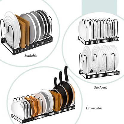 2022 Newly Designed Pot Rack with Overall Detachable Design Split Use and Adjustable Compartment Distance
