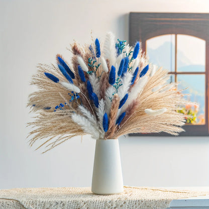 76pcs Mixed Reed Pampas Grass and Dried Flower Bouquets | Nordic Decorative Items for Home Decoration, Suitable for Weddings,
