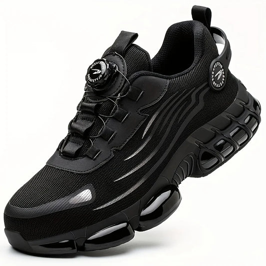 Rotating Button Mens Safety Shoes Steel Toe Smash Puncture Proof Man Work Shoes Protection Sneakers Wear-resistant Shoes for Men