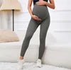 3042  High Quality Nylon Seamless Maternity Yoga Pants Pregnant Women Gym Sport Supporting Abdomen Pregnant Workout Leggings