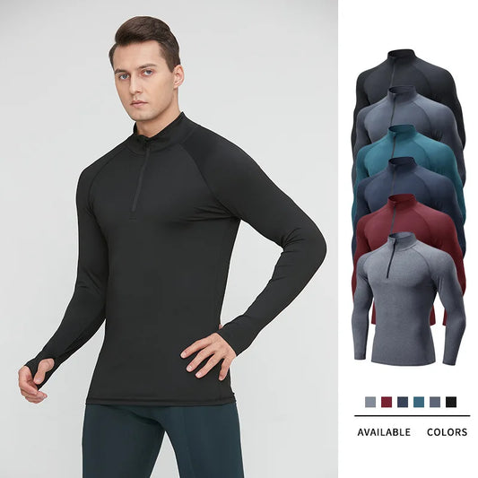 Wholesale Custom Logo Breathable Long Sleeve Men's Gym T-Shirt Active Wear Jogging Sports T-Shirt Soft Elastic Fitness T-Shirt