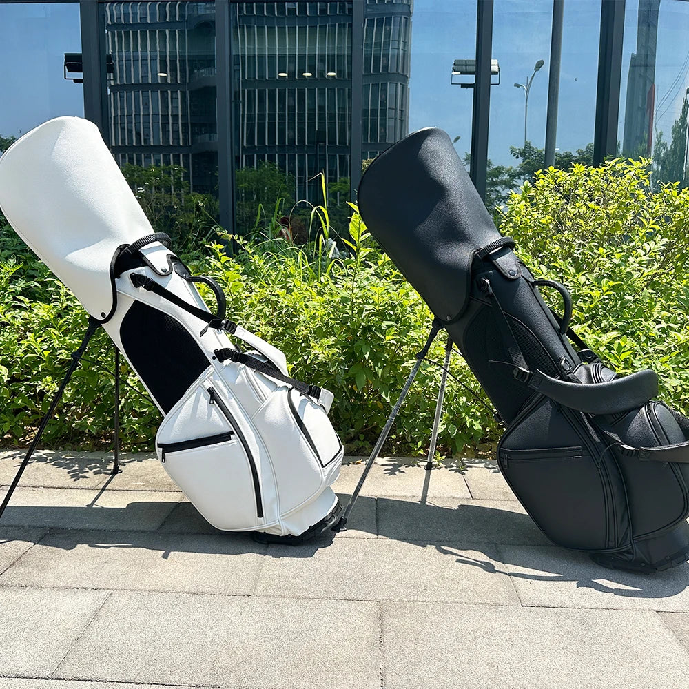 ASL GOLF Custom logo Blank Pu Leather Disc Wholesale White Black Golf Bag Waterproof Pouch Attachment Stand Golf Bags