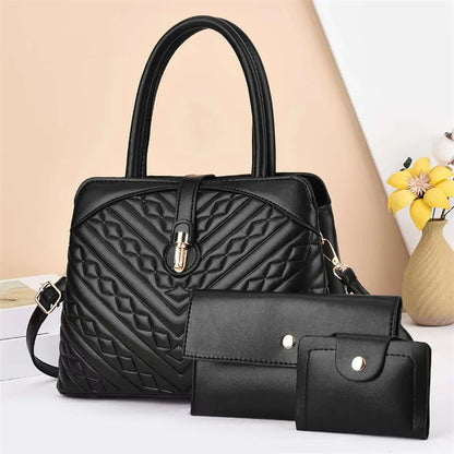 2024 New Texture Pattern High Capacity Fashion Trend Messenger Bags Luxury Women's Bags Womens Handbags Tote Bag Handbag Set