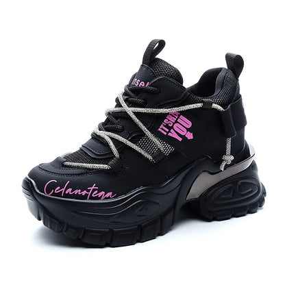 Summer Comfortable 10cm Height Increasing Wedges Shoes Ladies Women High Heel Sneakers Women Shoes