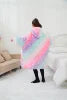 China Factory Oversized Winter Kids Wearable Hoodie Blanket Winter Custom Sherpa Hooded Blanket Kids Wearable Christmas Blanket