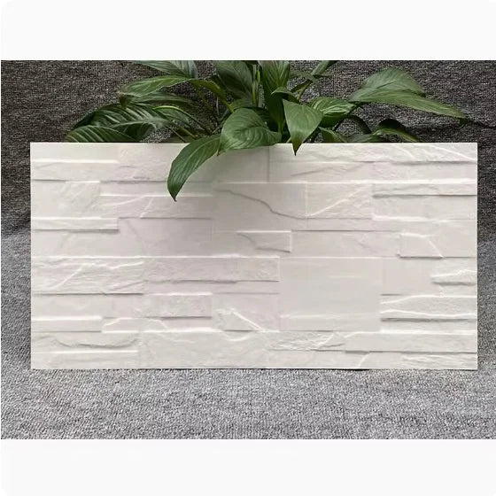 High - Durability Foshan 300X600 White Concave Enamel Cultural Stone Tiles for Villa Exterior Walls and Courtyard Walls