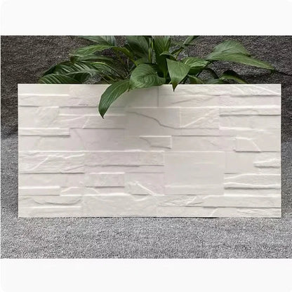 High - Durability Foshan 300X600 White Concave Enamel Cultural Stone Tiles for Villa Exterior Walls and Courtyard Walls