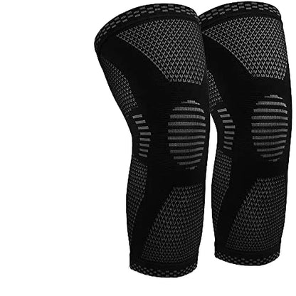 Hot Selling Nylon Knee Protection Sleeves with Anti-slip Silicone Elastic Breathable Sports Knee Support Brace