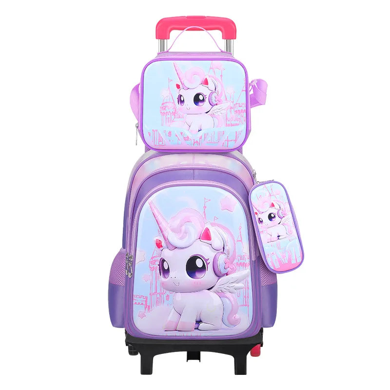 3D Cartoon Children 16 Inch 3PCS School  Bags Set Kids School Backpack  With Pencil Case and Lunch Container for Boy Girl